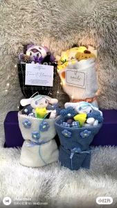 UMI Lovely Cinnamoroll Melody Kitty Bear Soft Doll Flower Bouquet Handmade Graduation Velentine Birthday Wedding Gift 生日毕业花束