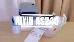 เครื่องพิมพ์ใบปะหน้า เครื่องปริ้นสติ๊กเกอร์ รุ่น AY-AS240 USB Bluetooth เครื่องพิมพ์ความร้อน ไม่ใช้หมึก