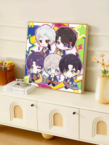 Modern Minimalist Q Version Digital Oil Painting DIY Handmade Graffiti Love And Deep Space Cartoon Animation Canvas Artwork