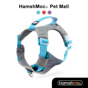 HamshMoc Soft Dog Harness Adjustable Dog Vest Reflective Pet Harness Comfort Control Quick Release Buckle for Walking Small Medium Large Dogs