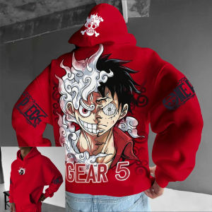 One Piece Luffy Gear 5 Nika Anime Hoodie Men Women Streetwear Casual Pullover Sweatshirt Autumn Winter Cosplay Long Sleeve Tops