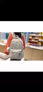 ผลิตภัณฑ์รองรับ COD นักเรียนมัธยมต้นและมัธยมปลายความจุสูง ins กระเป๋าเป้สะพายหลังไหล่คู่