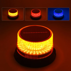 Solar Rechargeable LED Warning Light 2026 Version Rotating Flashing Beacon V16 Night Warning Signal Lamp 2038 Safety Accessory