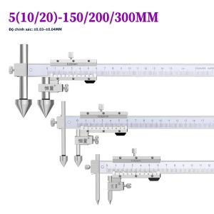Thước Cặp Vernier 150mm/200mm/300mm Phạm Vi Đo Thép Không Gỉ 4CR13 Công Cụ Đo Khoảng Cách Tâm Cạnh Với Độ Chính Xác 002mm