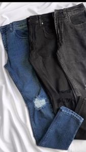 Celana Sobek Jeans Panjang Slim Fit Pria / Robek Pensil Stretch Hitam CELANA JEANS PANJANG PRIA SOBEK LUTUT HITAM STRECTH celana panjang jeans pria sobek Celana Jeans Sobek Pria Skinny Panjang Slimfit Ripped Denim Celana Jeans Panjang Sobek Lutut Pria