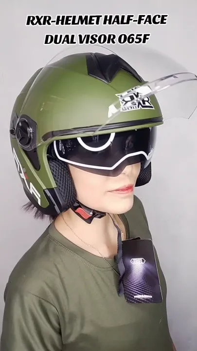 Visor Half Face Motorcycle Helmets RXR Half-Face Dual Visor 065F