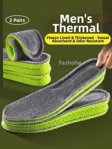 Thermal Furry Anti-Odor Sweat-Absorbent Shock-Absorption Insoles