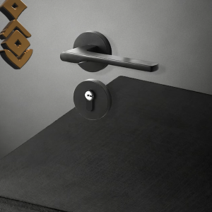 Kunci Pintu Roses Minimalist Black Silent Magnetic Door Lock Set DRL-507MB