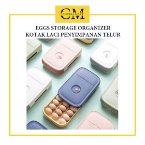 EGGS STORAGE ORGANIZER/WADAH TEMPAT PENYIMPANAN TELUR/KOTAK LACI PENYIMPANAN TELUR/TEMPAT TELUR