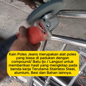 Kain Poles Jeans 4 inch 5 inch Kain Pemoles Gerinda Alat Poles Pengkilap Stainless