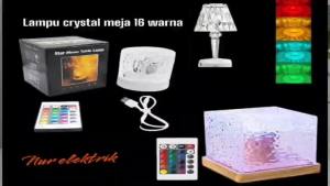 Lampu Meja Kristal LED / Lampu Emergency 16 Warna Sentuh Adjustable RGB Tidur Romantis Lampu Hias