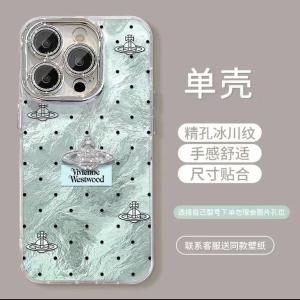 Fine Hole Glacier Pattern Green Bottom Queen Mother for Apple 15 Phone Case Iphone14/13 New Arrival 12/11promax Female Huawei Mate60pro Minimalist P70/Honor 200/Vivos19