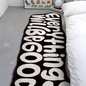 VIKAMA Everything Will Be Good Carpet Encouragement Carpet Living Room Carpet Rug For Bedroom    Bedside Floor Mat Doormat Home