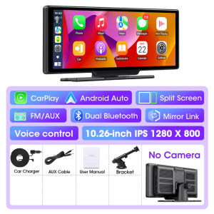 Develuck 10.26" Car Multimedia Player Wireless Carplay Android Auto GPS Navigation Video Mirror Monitor Bluetooth Radio Stereo