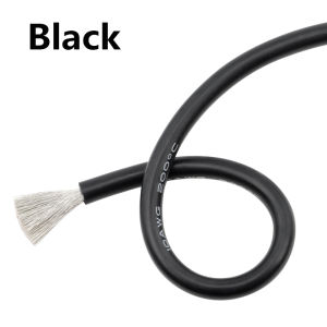 5/10m Soft Silicone Wire 30 28 26 24 22 20 18 16 14 13 12 10 8AWG 600V 200℃ High Temperature Resistant Tinned Copper Cable