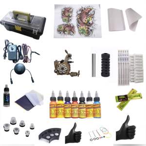 Bộ 1 máy xăm cao cấp T2  kèm 7 mực xăm và hộp đựng máy