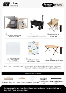 TanXianZhe | Portable Auto-Opening Camping Tent Set Two-in-One