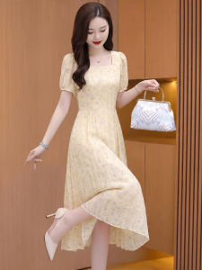 MAIMEI | Elegant Petite Aesthetic Chiffon Dress