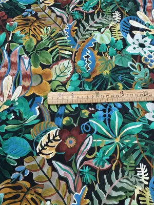Pure Cotton 100 Thread Count High Density Sateen Jungle Trip Floral Patterned Fabric for Clothing And Home Textiles