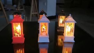 Đèn nến điện tử HÌNH NHÀ HOẠ TIẾT DEN01 Treo Trang trí Cây Thông