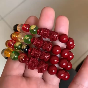 2026 Cinnabar Piyao Pixiu Bracelet Red Lucky Charm God of Wealth Bracelet Health Safety Feng Shui