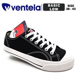 Sepatu Sekolah Anak Remaja SMA Laki Laki/Perempuan – Sepatu Pria/Wanita Dewasa – VENTELA – BASIC LOW – Size 38-43 – Sneakers – Sport – Tali