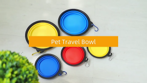 Pet Food Bowl Non-Slip Collapsible and Slow Feeder Dog Cat Feeding Bowl