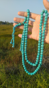 Tasbih Batu Fairus 10mm original Mesir (Turquoise Stone Beads)