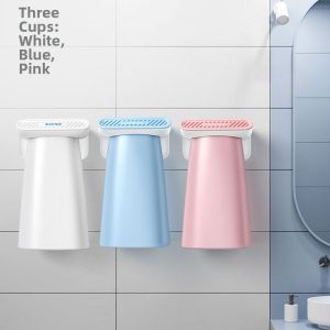 smartpal | Couples Magnetic Goblet Set Wall Mounted Without Drilling Rack