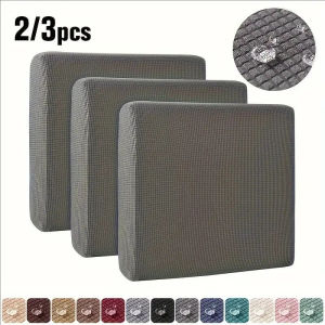 2/3pcs Waterproof Couch Covers Stretch Sofa Cushion Covers Sofa Seat Cushion Slipcover Cushion Bedroom Living Room Home Decor