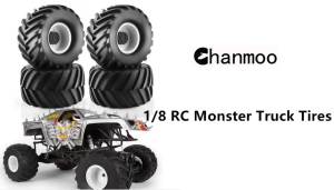 Chanmoo Super Wheels Tires 183mm Truck Tyres for 1/8 1/10 RC Monster Truck Mk2 Axial Kyosho Tamiya Hpi Trax Spare Parts
