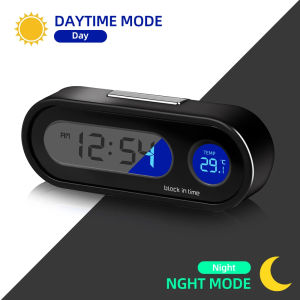 Đồng Hồ Kỹ Thuật Số LCD Đo Nhiệt Độ Ô Tô Mini Có Đèn Nền Đồng Hồ Điện Tử Tự Động Hiển Thị Thời Gian Cho Xe Đo Nhiệt Độ Nội Và Ngoại Thất Xe.