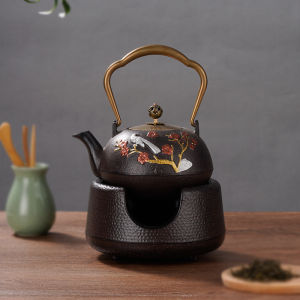 Cast Iron Kettle Kettle Home Tea Brewing Pot Pig Iron Pot Vintage Stove Iron Tea Pot Japanese Style Handmade Painted Iron Teapot