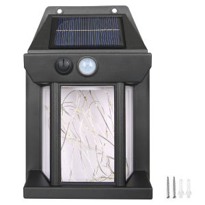 Solar Led Light Strip Wall Light Sensor Waterproof Colors Filament Lamp for Outdoor Balcony Courtyard Garden Decoration Light