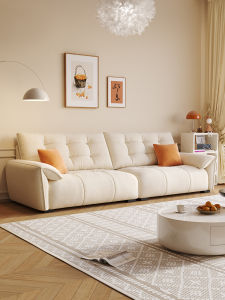 Cream Style Elephant Ear Shape High Back Sofa