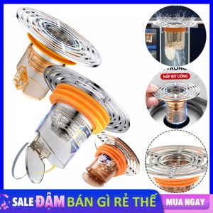 Nắp Đậy Cống Tự Động Ngăn Mùi Côn Trùng - Bịt Nắp Cống  Bộ Nắp Phễu Thoát Sàn Chống Trào Ngược - Dụng Cụ Chặn Rác Ngăn Mùi Hôi Cống Bằng Nhựa ABS Cao Cấp