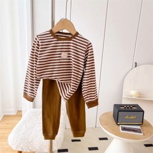 ชุดนอนเด็ก ชุดกันหนาว ผ้าสำลี เซท 2 ชิ้น เด็กผู้ชาย ใส่เด็กผู้หญิง