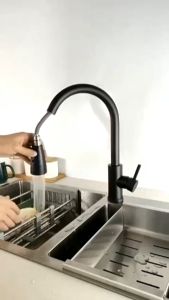 Kran Leher Angsa Keran Dapur Mewah SUS304 Fleksibel Serbaguna Kualitas Terbaik