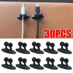 30pcs Car Wire Cable Holder Cable Manager for Mobile Phone Charger Cable Line Clasp Clamp Self Adhesive Holder Home Office Organizer