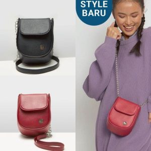NUJU STORE LAROWIE BAG BLACK DAN BERRY BRUNBRUN PARIS TAS SELEMPANG KULIT PREMIUM DISKON MEMBER TERMURAH