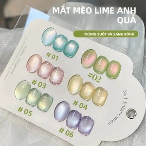 Sơn Gel Móng Mắt Mèo MIANEL 12ml Màu Hồng-xanh Lá Cây Hạt Thủy Tinh Trái Cây Màu Guava Trong Suốt Xu Hướng Hot Mùa Thu Nail Art Mắt Mèo Mới