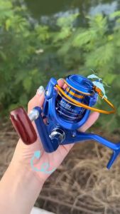 รอกตกปลา Spinning Reels รอกตกปลาแบบสปินนิ่งโลหะ รอกตกปลาแบบออริจินัล ทรงพลัง อัตราทดเกียร์ 5.2:1 12BB วงล้อตกปลาแบบเรียบ