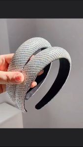 Bando Korea 3.2cm Impor dengan Aksen Kristal Permat Glamour Party Headband BC56