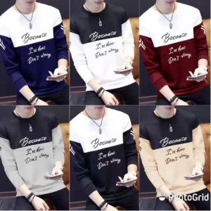 Promo Sweater Keren Kaos Pria Distro Because Hero Crewneck Trendy Sweatshirt Elegan Sweter Kekinian