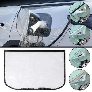 Outdoor Electric Vehicle Charger Port Rainproof Dustproof Cover Transparent Waterproof Cover Magnetic EV Charger Port Protector