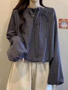 AIYITI | Stylish Large Size Striped Long-sleeve Shirt