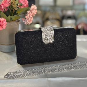 Tas Pesta CARINA Embellished Crystal Box Clutch