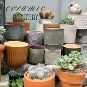 กระถางเซรามิค กระถางต้นไม้ กระถางสวย ๆ มีหลายแบบให้เลือก มีรูระบายน้ำทุกใบ