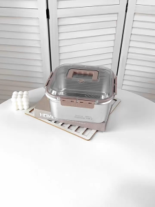 Premium 304 Stainless Steel Airtight Food Storage Box for Refrigerator Fresh Keeping Kitchen Organizer Lunch Container