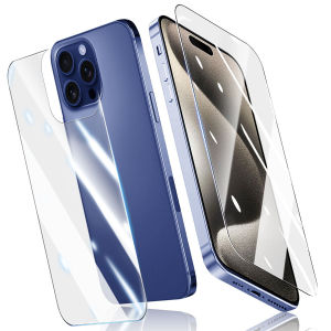 Front + Back Tempered Glass for Iphone 17 Air 17 Pro Max 16 Pro Max 16 E 16e 15 Plus 14 13 Mini 12 11 Pro Max X XS Max XR HD Clear Rear Screen Protector Film